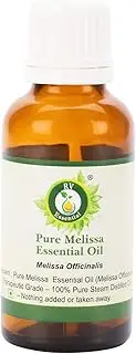 R V Essential Pure Melissa Essential Oil 5ml (0.169oz)- Melissa Officinalis (100% Pure and Natural Steam Distilled)