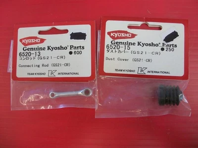 Kyosho Connecting Rod #6520-13 and Carburaetor Slide Boot #6520 for GS21R -- NOS