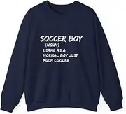[X.Style] Soccer Boy Definition Sports ds042 Sweater Navy S
