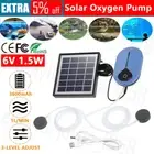 Auto Day Night Solar Powered Oxygenator Air Pump Oxygen Aerator Fish Pond Pool A