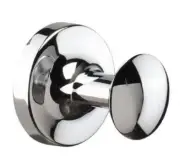 Sonia E-PLUS ROBE HOOK 50x50mm Brass & Zamak, Single Fixing, Wall Mounted CHROME