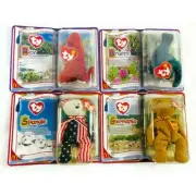 McDonalds Ty Beanies Spangle Rex Bronty and Germania Lot of Four New