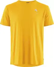 Klattermusen Runa Maker Mens Yellow Short Sleeve Outdoor Walking Hiking T-Shirt