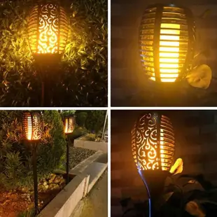 實用的 Led 太陽能火焰燈戶外感應花園庭院插頭燈
