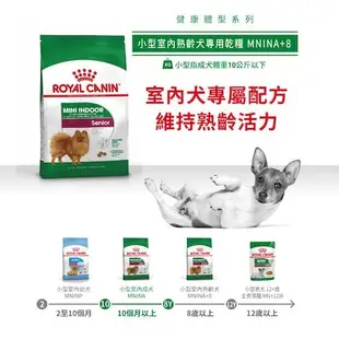 寵過頭-法國皇家【MNINA+8 小型室內熟齡犬1.5KG】老犬/熟齡犬狗飼料 ROYAL CANIN