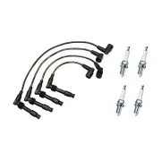 Bosch Ignition Leads + 4 Denso Iridium Tough Spark Plugs for Holden Astra TR TFF
