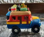 Chiva Bus handmade figurine-Colombian Figurine Chiva BUS- mini Chiva Bus