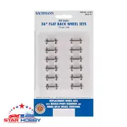 Bachmann 42903 36" Flat Back Wheel Sets (HO Scale) (12 pcs) NEW MODEL TRAINS