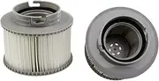 SHATCHI 90/120 Pleats Filter Cartridges/Base with Protective Net Mesh Cover Strainer Pool Bubble Spa Accessories for Mspa Hot Tubs, Grey, Pack of 6