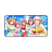 Quintessential Quintuplets Beach Summer Ver. Anime Desk Mat Mousepad 31" x 15.5"