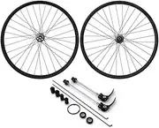 MirOdo Mountain Bike Wheelset 26/27.5/29" Aluminum Alloy Dual Wall Rims 32H Front 2 Rear 4 Bearing Disc Brake Hubs Quick Release/Thru Axle Universal Wheelset 8-13 Speed Cassette