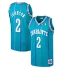 LARRY JOHNSON 1992-93 Hornets Mitchell & Ness Hardwood Classic SWINGMAN Jersey