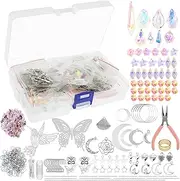 400Pcs DIY Suncatchers Making Supplies Kit, Decorative Suncatcher Prism Making Kit, Window Hanging Décor Set for Kitchen Office(Style 1)