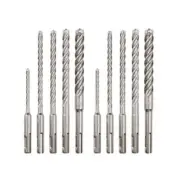 Milwaukee 4-Cutter Carbide Hammer Drill Bit Kit Solid Head Carbide (10-Piece)