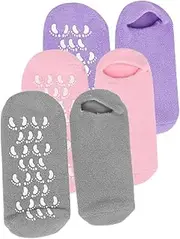 Moisturizing Socks Pairs of Thermal Toe Socks Gel Spa Covers Cotton Elastic Foot Care Suitable for Home Spa and Beauty Salons