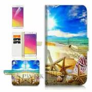 Beach Starfish TPU Phone Wallet Case Cover For New Optus X Delight - 31008