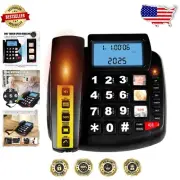 Senior-Friendly Corded Telephone with SOS Button, Speaker & Large LCD Display