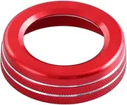 POEXIR A B E GLA CIA GLE ML GL X164 X166 W251 W176 W245 W246 AMG Car Multimedia Volume Knob Decoration Ring Cover Car Air Conditioner Knob(Size:Red)