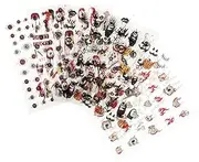 VINTORKY 8 Sheets Embossed Halloween Nail Art Stickers Decorative DIY Decals for Prom Festivals Safe Material Assorted Patterns for Halloween
