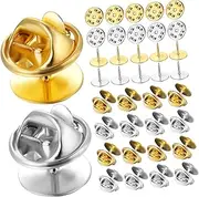 [PLAFOPE] Enamel Pin Backs 60 Sets DIY Butterfly Lapel Pins Locking Pin Backs Pins Clutch Pin Backs Tie Tack Long-lasting Use