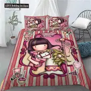 v1146 Bed Sheets Santoro Gorjuss Duvet Cover Set Full Queen King Size Anime Beautiful Girl Bedding Set Santoro Gorjuss Girls Duvet Cover 3-Piece Beddi