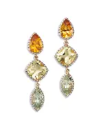 Bloomingdale's Fine Collection Mixed Cut Multi Gemstone & Diamond Drop Earrings in 14K Yellow Gold
