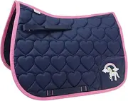 Little Rider Childrens/Kids Little Unicorn Saddle Pad (UK Size: Small Pony) (Navy/Pink)