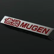 Mugen Car Rear Sticker Boot Trunk Emblem Badge For Nissan Silver Red