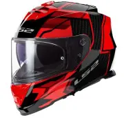 FF800 Storm II Tracker Black Red Full Face Helmet