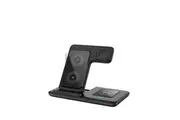 3 in 1 Wireless Charger, Foldable Charging Station Base for iPhone 15/14/13/12/11/SE/X/8 and Apple Watch Series, AirPods(black)