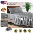Elegant Grey Queen Bed Sheet Set - 1500 Thread Count Microfiber, Luxury Comfort