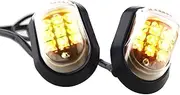 SING F LTD Pair of Universal Motorcycle Flush Mount LED Turn Signal Indicator Amber