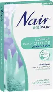 Nair Easiwax Large Strips 20 Hair Removal For Face & Sensitive Areas..