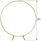 2M Round Wedding Balloon Arch Backdrop Stand Flower Party Decoration Background