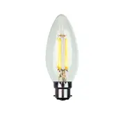 LED Filament Dimmable Globes C35 B22 4W Set of 4