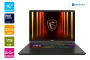 MSI Vector A2XWHG-215AU 16" QHD+ 240Hz Ultra 7 RTX 5070 Gaming Laptop - 32GB, 1TB