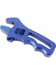 Proflow Billet Compact Adjustable AN Grip Wrench Spanner, Blue (PFE430-AGSRT-BL)