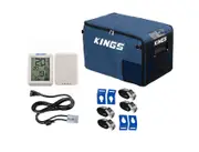 Kings 30 ESCAPE Fridge Cover Insulated+ Wireless Thermometer + 1.8m 12v Fridge Cable + Fridge Tie-Down Kit