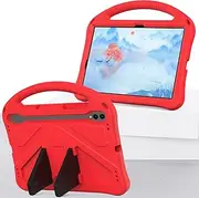 Protective Case Compatible with Samsung Galaxy Tab S9/Galaxy Tab S9 Wi-Fi SM-X710/Galaxy Tab S9 5G SM-X716B,Lightweight Sleeve with Kickstand, Handle and Strap, Shockproof Case(Red)