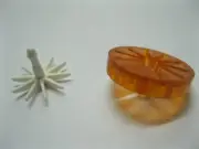 Pinball Rollover Button Housing with Star Rollover insert NEW Translucent Orange