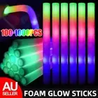 100/1000X LED Glow Sticks Light Up Flashing Foam Stick for Concert Wedding Party