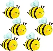 Finypa 6pcs Cute Smile Face Bee Balloons Lovely Woodland Honeybee Balloons Bee Birthday Party Decorations Supplies Bee Theme Birthday Supplies Party Decorations Baby Shower