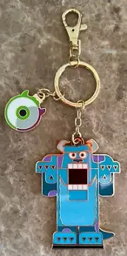 Disney Pixar 2022 Holiday Keychain - Monsters,Inc. Sully & Mike Wazowski Charm