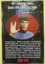 ROLLED 1995 STAR TREK SPOCK QUOTE LEONARD NIMOY 24X36 POSTER PORTAL PTW746
