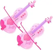 HANABASS Beginner Violin Toy Set Mini Violin Musical Instrument for Boys and Girls Educational Plaything Safe Plastic Colorful Random Color