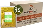 FurrMeals Wet Dog Food | Fresh Cottage Cheese & Peas | Pack of 15 x 100gm | All Breed | Gluten Free | Preservative Free | Ready-to-Eat Fresh Dog Food