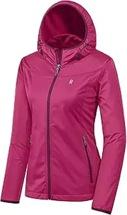 [Little Donkey Andy] Women's Lightweight Hooded Softshell Jacket for Running Travel Hiking, Windproof, Water Repellent