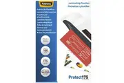 Fellowes Laminating Pouch Gloss 175 Micron 65x95mm Clear Pack 100