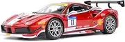 Scale Finished Model Car for Ferrari 488 Challenge 2017 Formula Racing 1:24 Scale Model Car Diecast Alloy Mini Car Static Display Collectible Miniature Replica Car