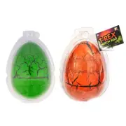 2pc Nurchums Triceratops & T-Rex Hatch Dinosaur Eggs Kids Surprise Grow 3y+ Toy
